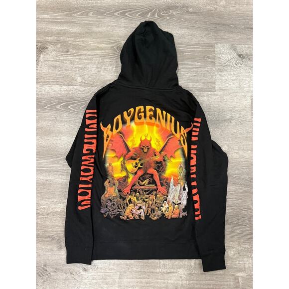 BoyGenius Tour Merch Hoodie by Independent Unisex Small Black - Picture 2 of 5